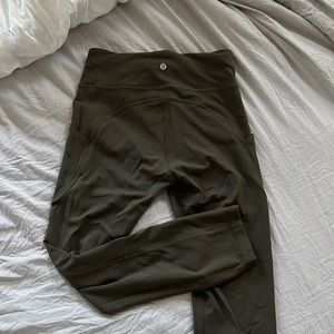 EUC Lululemon Invigorate high-rise crop leggings
